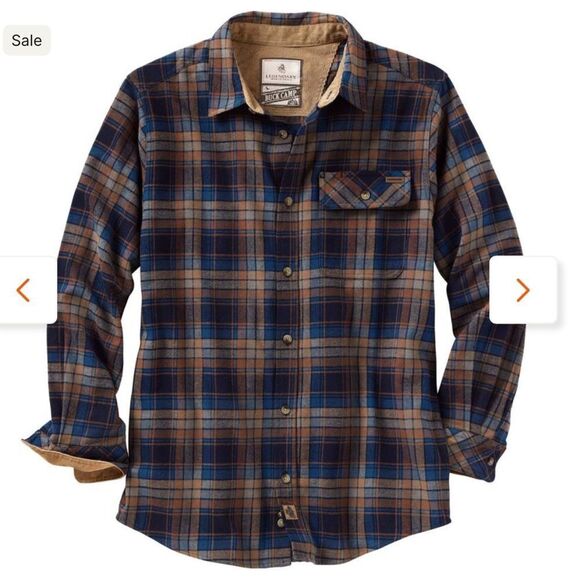 Legendary Buck Camp Flannels Large Brownstone Plaid NWT in packaging‎ - Picture 2 of 6